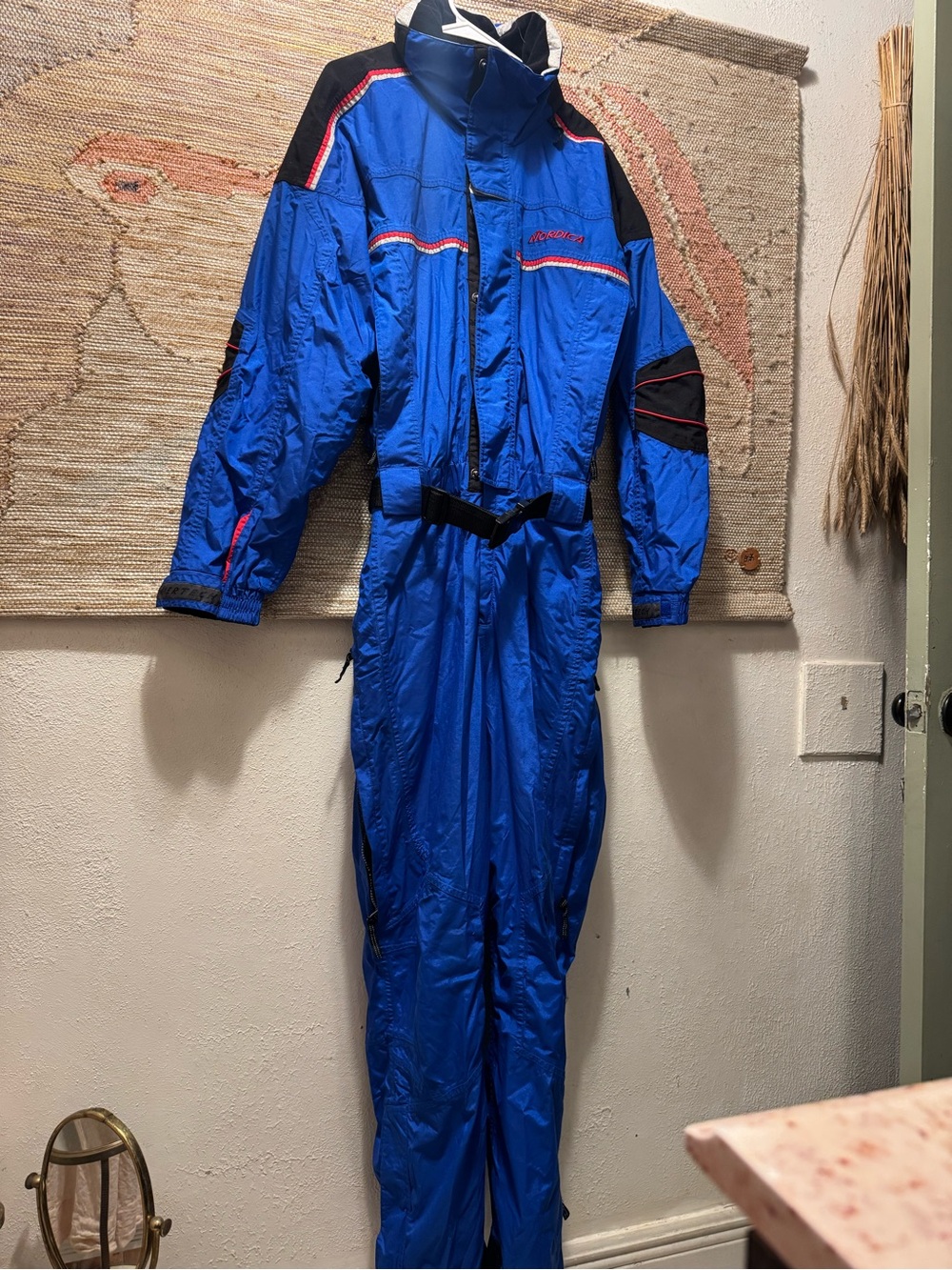 Vintage nordica ski suit size large.